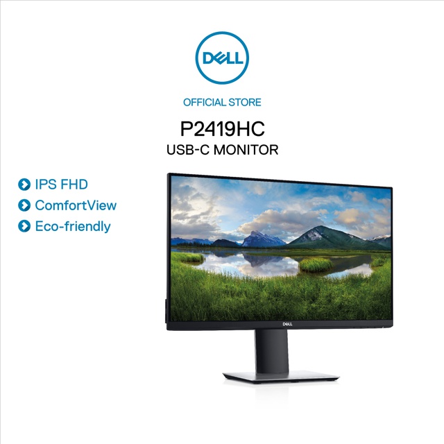 Màn Hình Dell P2419HC 23.8" IPS LED 5ms 60Hz HDMI DP USB Type-C USB 3.0 Đen (R9MM01)