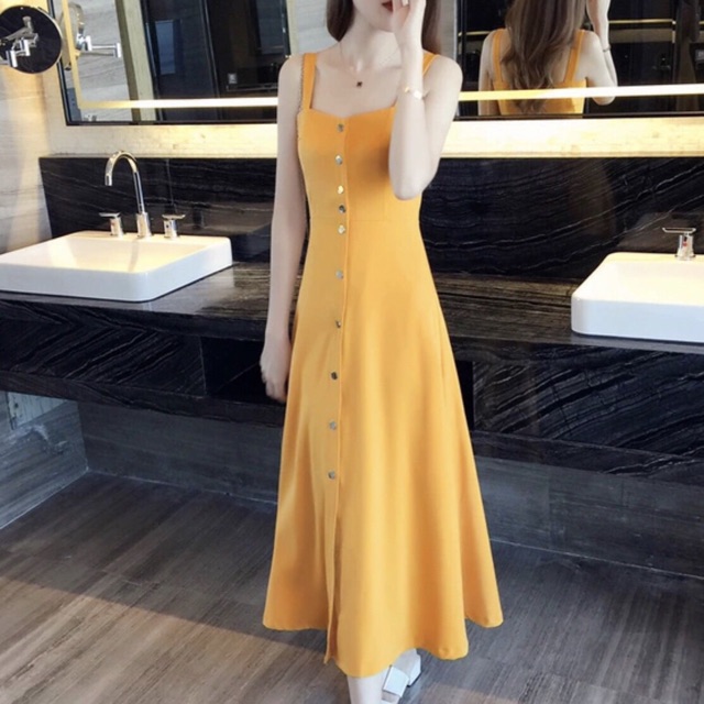 Maxi 2 dây vàng | BigBuy360 - bigbuy360.vn