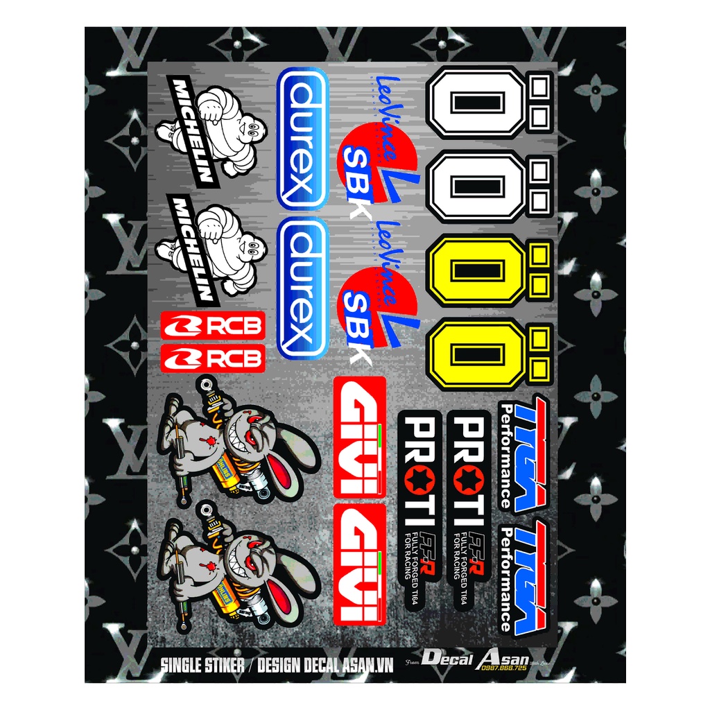 Tem Logo Sticker Các Loại|Chọn Theo Mã|Chống Bay Màu,Chống Nước|Dán Mọi Địa Hình|9~16