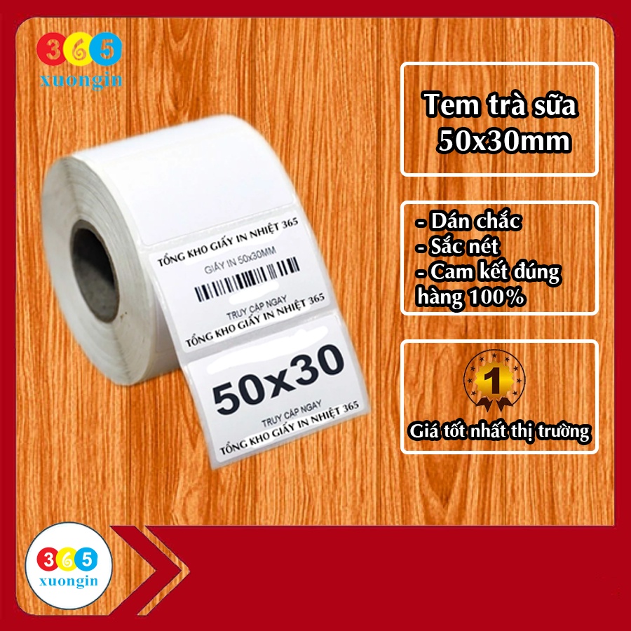 Tem trà sữa 50x30mm
