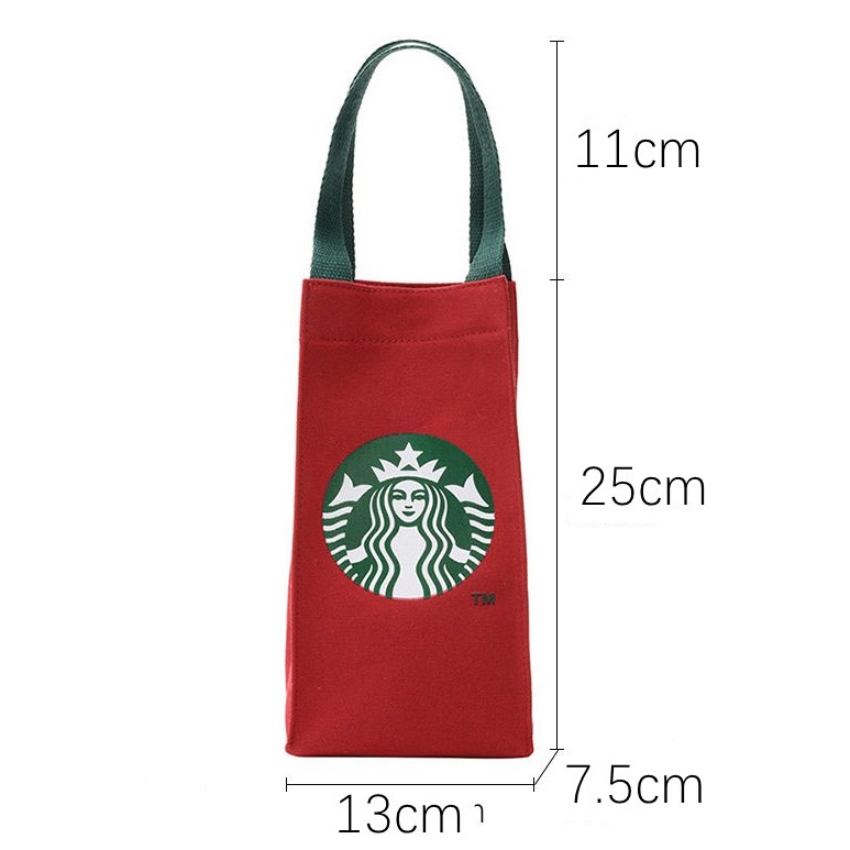 Bình Giữ Nhiệt Cao Cấp Starbucks Nước Vải Canvas Túi Đựng Bình Nước Giữ Nhiệt Cốc Nước Túi Bẩn Thanh Lý Túi Dã Ngoại/Đi Chơi/Chuyến