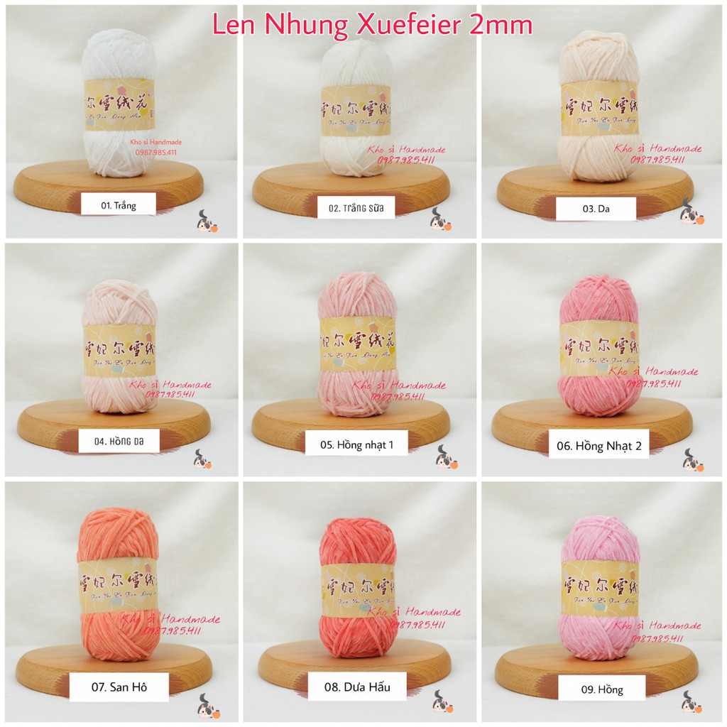 Len nhung Xuefeier 2mm móc thú  - Hàng Chuẩn Loại 1