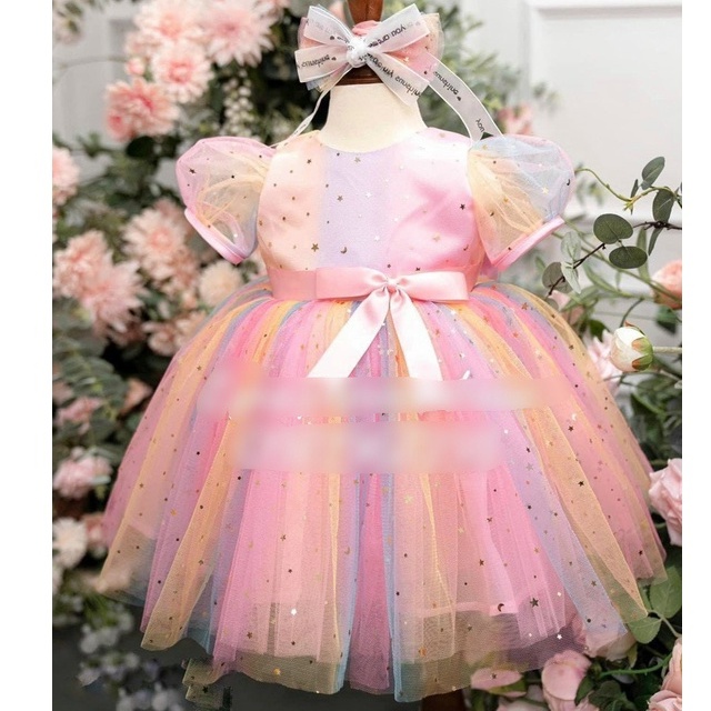 VAY52 - Váy bé gái, Váy công chúa 7 màu cho bé gái từ 8-18kg, Richkid123