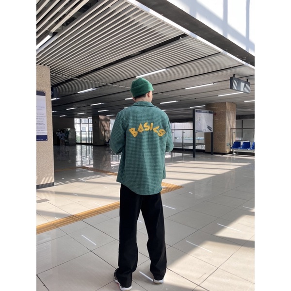 Basics tweed flannel shirt