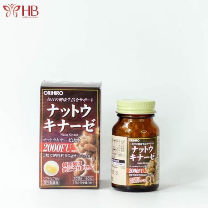 Viên uống ORIHIRO NattoKinase Capsule Hỗ Trợ Điều Trị Tai Biến, Chống Đột Quỵ