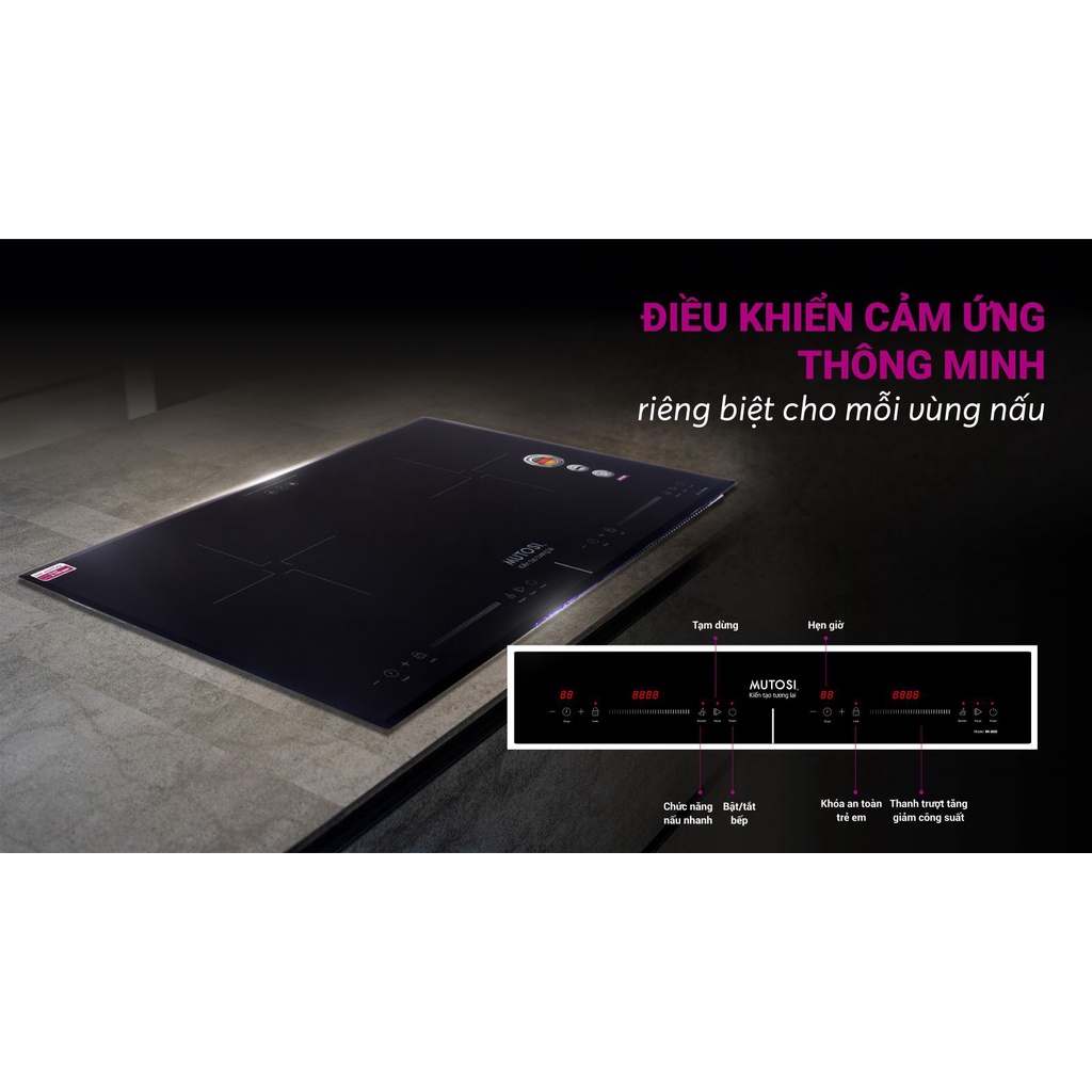 Bếp từ đôi chính hãng MUTOSI MI-86D