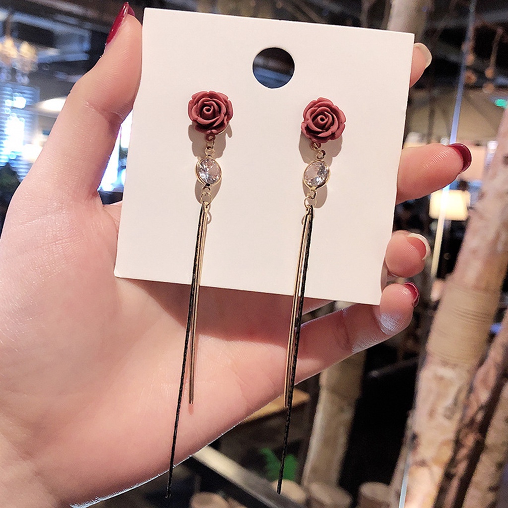 Ở stcok| 1 Đôi Khuyên Tai Dài Thắt Nơ Tua Rua Đính Ngọc Trai Giả Vintage Làm Quà Tặng Sinh Nhật