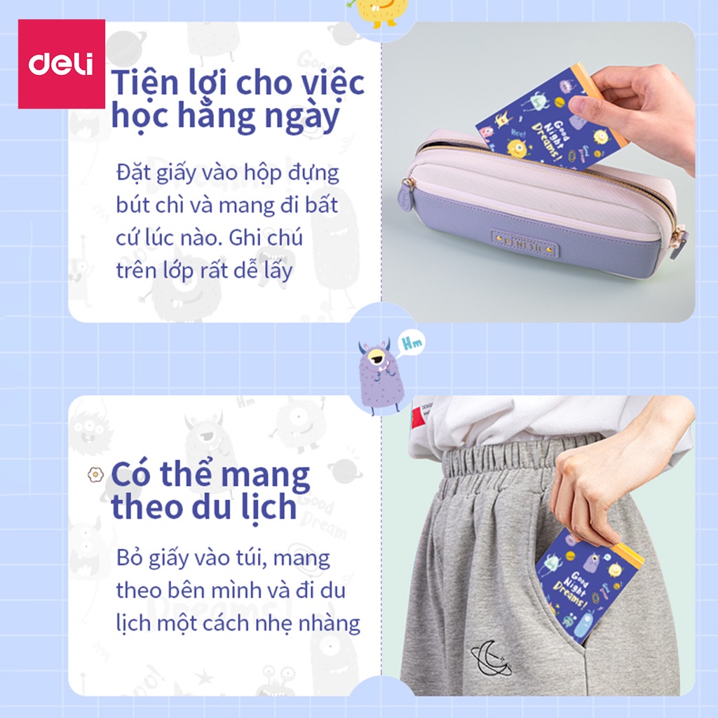 Giấy note ghi chú hoạt hình Deli x Little Hungry Devil - 21720