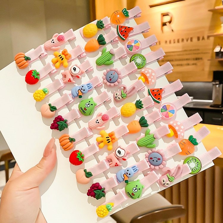 Set 10 kẹp tóc mỏ vịt bọc vải cho bé xinh xắn tiện dụng - kẹp tóc Hàn Quốc- Selenshop