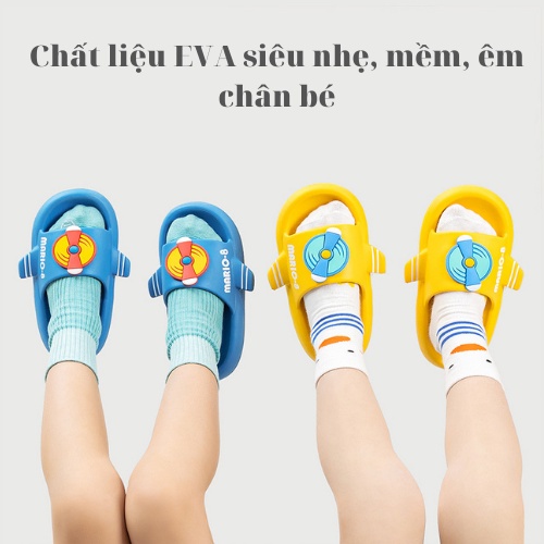 Dép lê trẻ em cho bé trai bé gái Cheerful Mario siêu nhẹ chống trơn trượt chính hãng - Mã K36