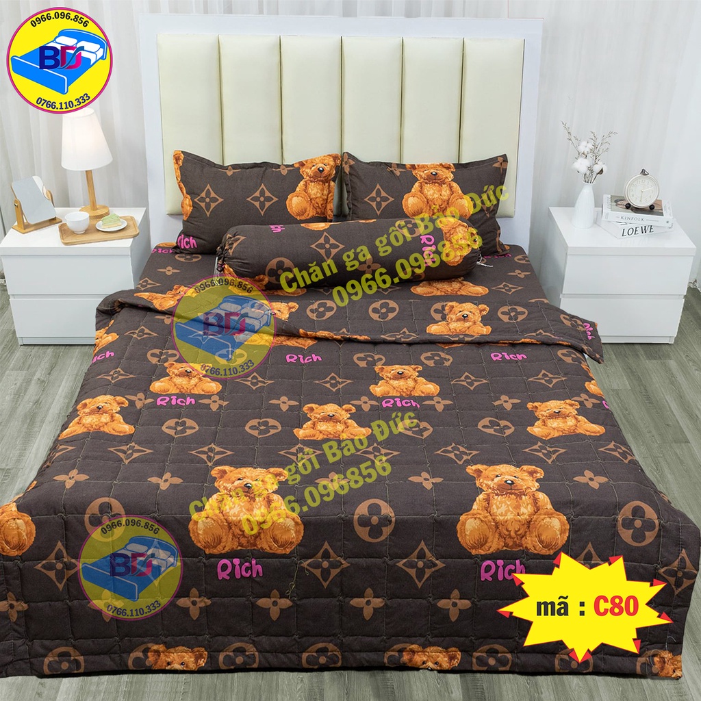 Ga trải giường chất cotton poly đầy đủ kích thước , mẫu mã đa dạng