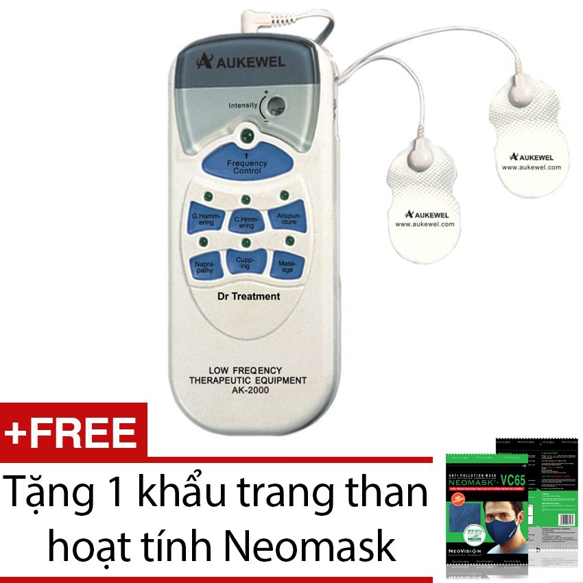 Máy mát xa xung điện Aukewel Dr Treatment AK 2000 + Tặng 1 khẩutrang than hoạt tính