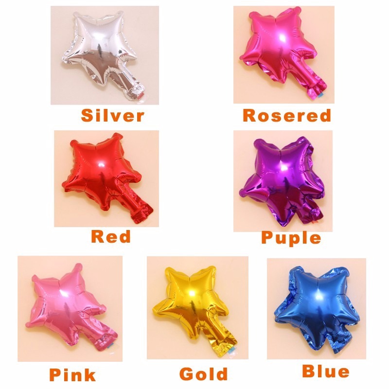 Set 10 bóng bay hình ngôi sao 5 inch nhiều màu sắc đẹp mắt dùng trang trí tiệc