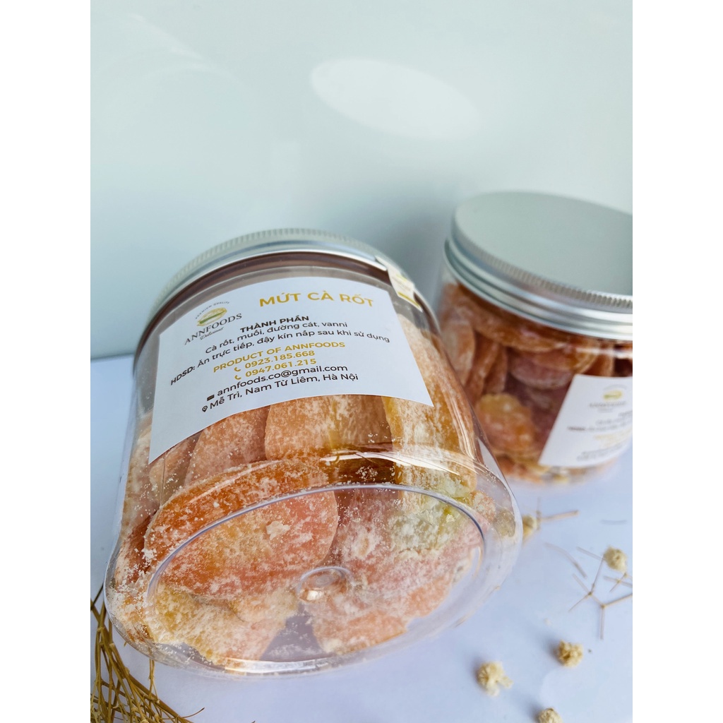 Mứt Cà Rốt Sấy Khô Mứt Cà Rốt Dẻo Siêu Thơm Ngon Nhà Làm Không Chất Bảo Quản - Annfoods