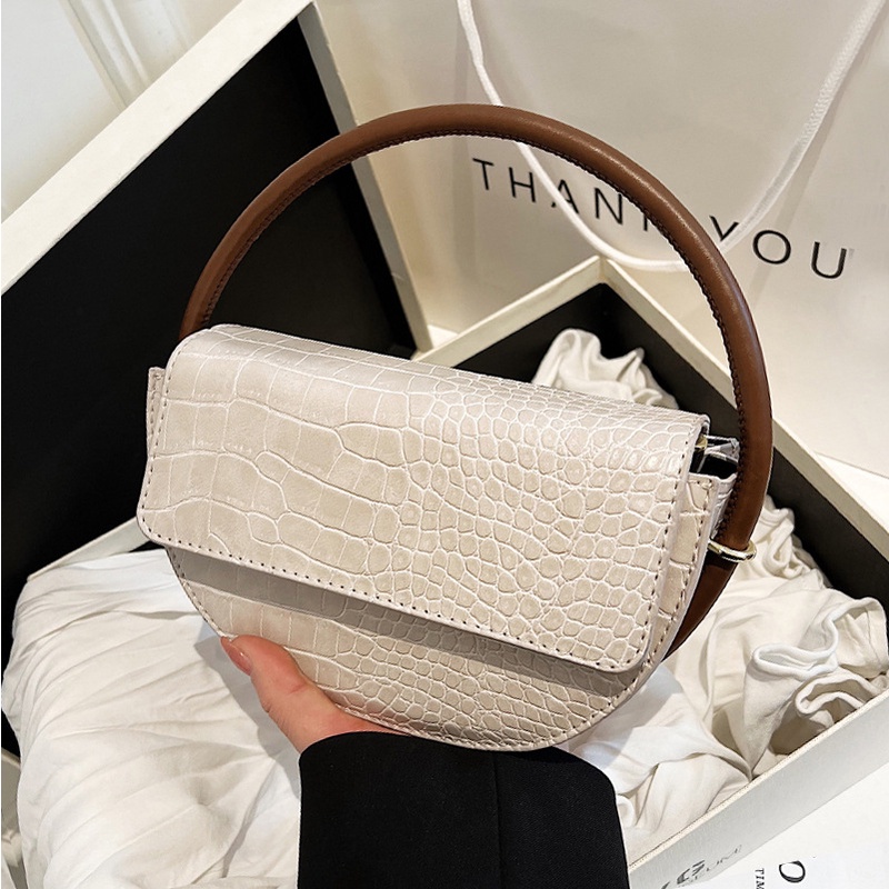 IELGY Túi Đeo Vai Thời Trang Hàn Quốc Cổ Điển Họa Tiết Đá