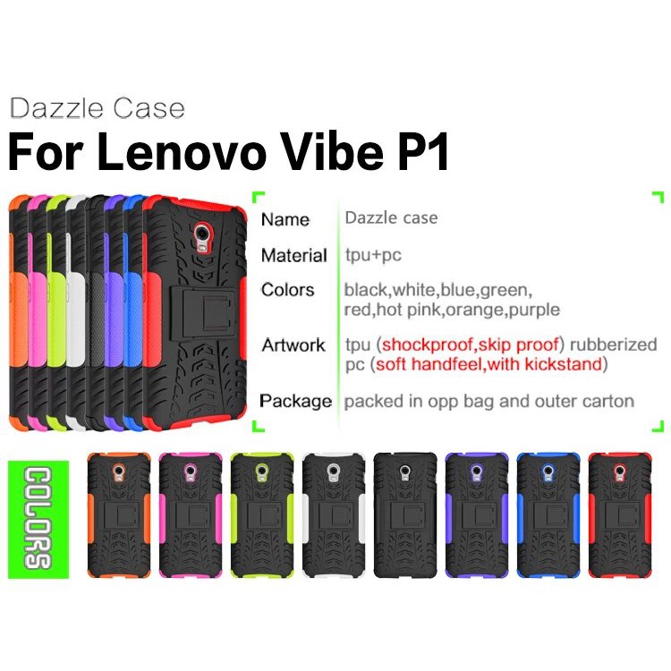 Ốp Lưng Chống Sốc Có Giá Đỡ Tiện Lợi Cho Điện Thoại Lenovo Vibe P1