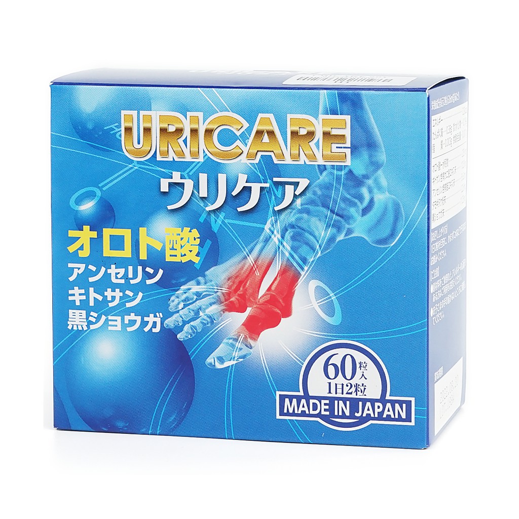 [Hộp 60 viên] Hỗ trợ xương khớp giảm Gout URICARE -  Hỗ trợ giảm đau do Gout