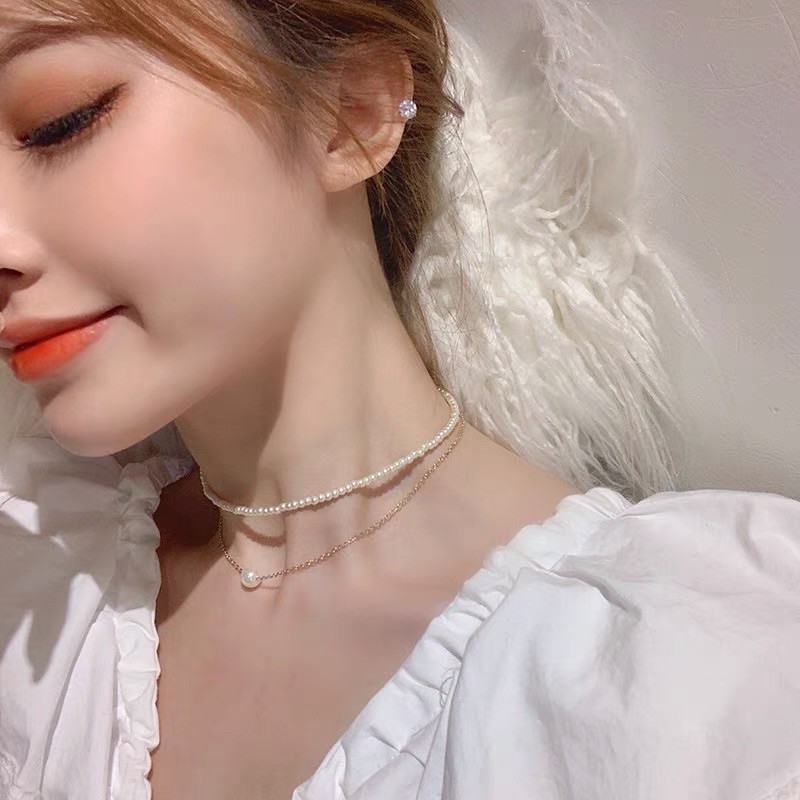 Vòng cổ đính hạt phong cách hàn quốc