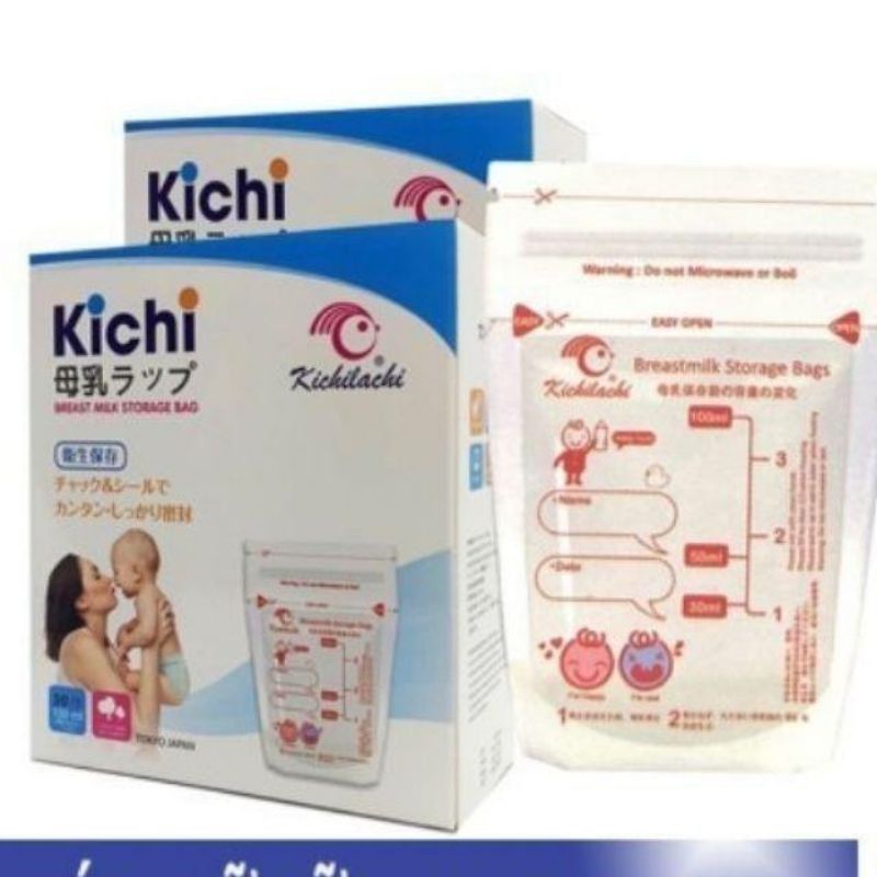 Hộp 50 túi trữ sữa kichilachi nhật bản tiện lợi 100, 250ml mẫu mới