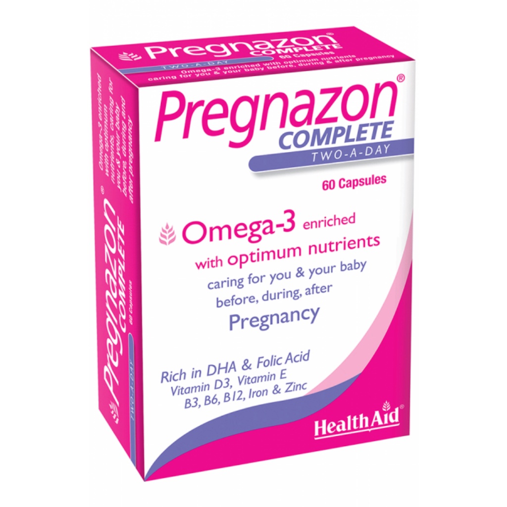 Vitamin Tổng Hợp Cho Bà Bầu HealthAid Pregnazon Complete Omega-3 (Hộp 60 Viên)