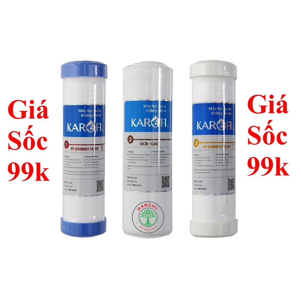 [ Giá Hủy Diệt ] Lõi Lọc Nước Karofi 1,2,3 Chính Hãng - Dùng Cho Máy Lọc Nước RO | BigBuy360 - bigbuy360.vn