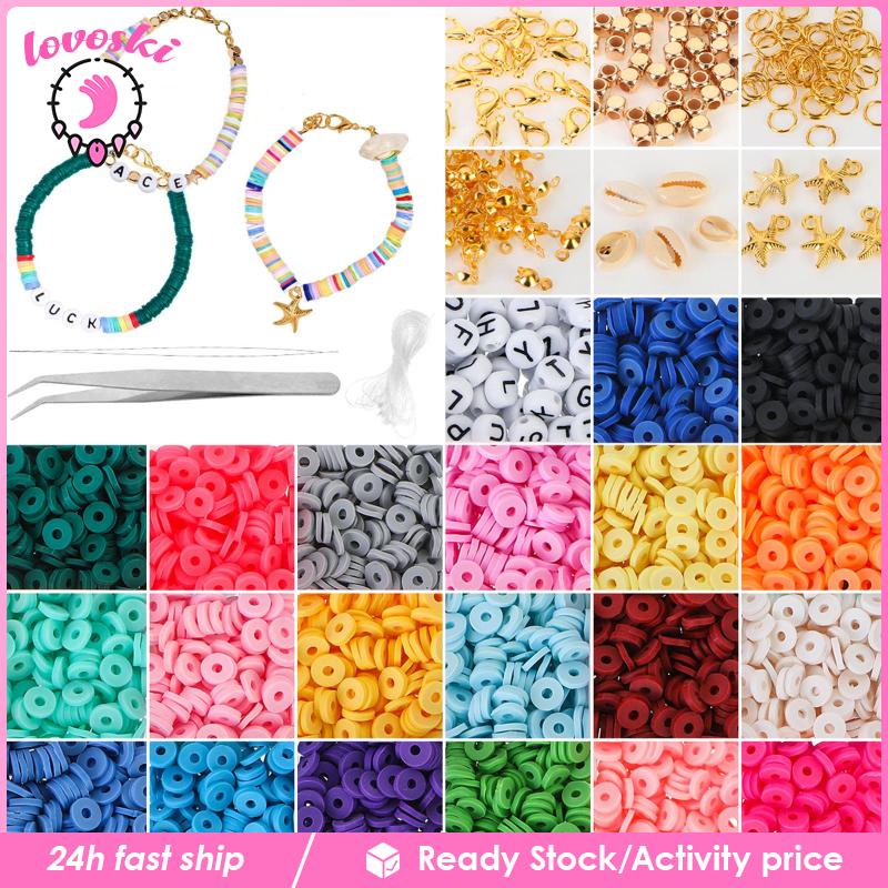 Hộp 4000 Hạt Đất Sét Tròn Nhiều Màu Sắc Để Làm Trang Sức DIY