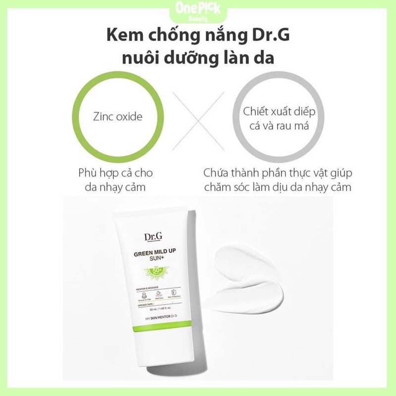 Kem chống nắng làm sáng da Dr.G Brightening Up Sun - Green Mild Up Sun+ SPF 50+/PA++++