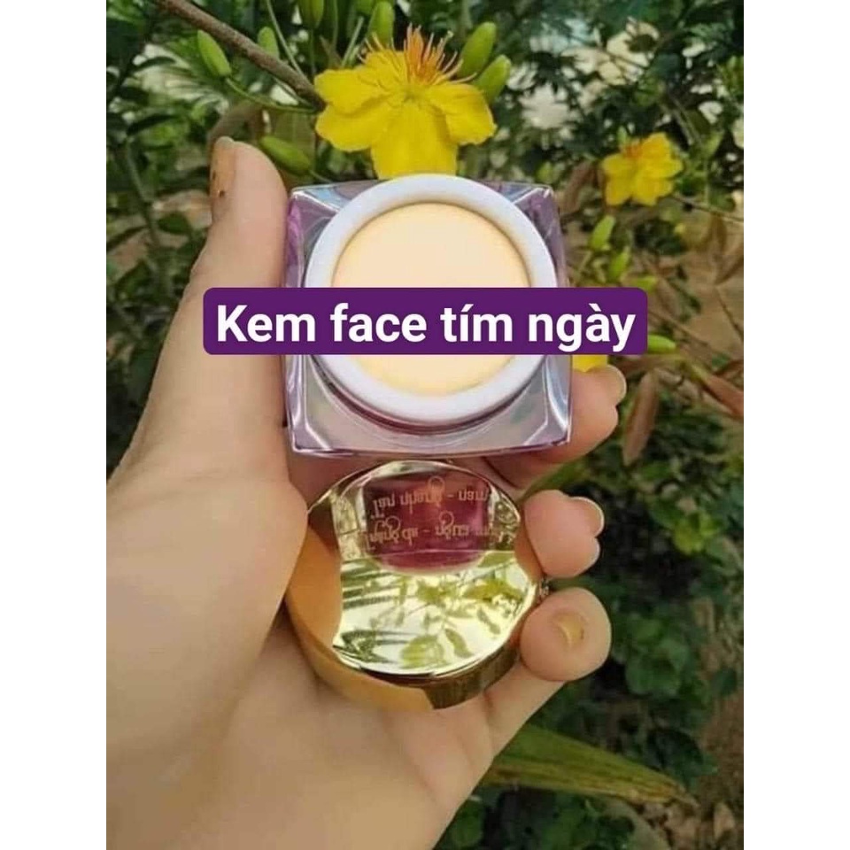 Kem Face Tím, Whitening Face Cream N'COLLAGEN + Ủ Trắng Face Siêu Cấp Ncollagen - Giúp giảm mụn, nám, tàn nhang