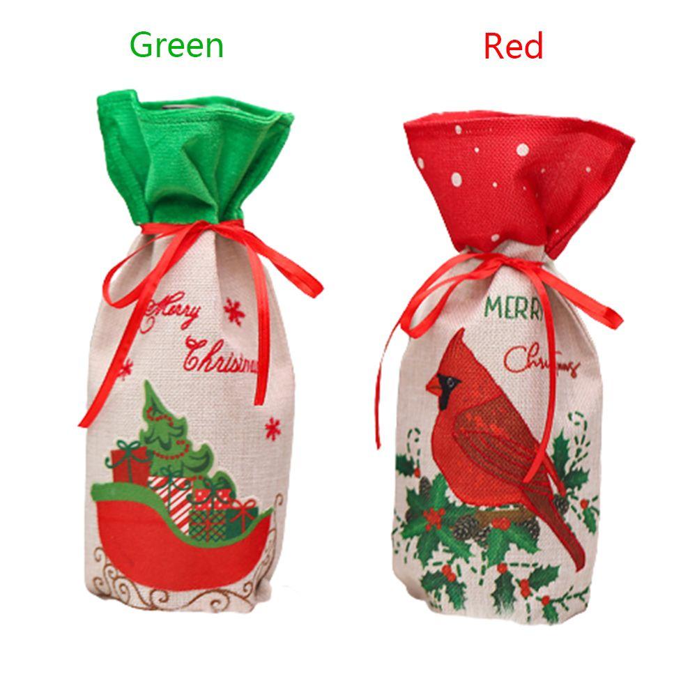 CONOPERY Vỏ Bọc Chai Rượu Hoạ Tiết Giáng Sinh Dễ Thương