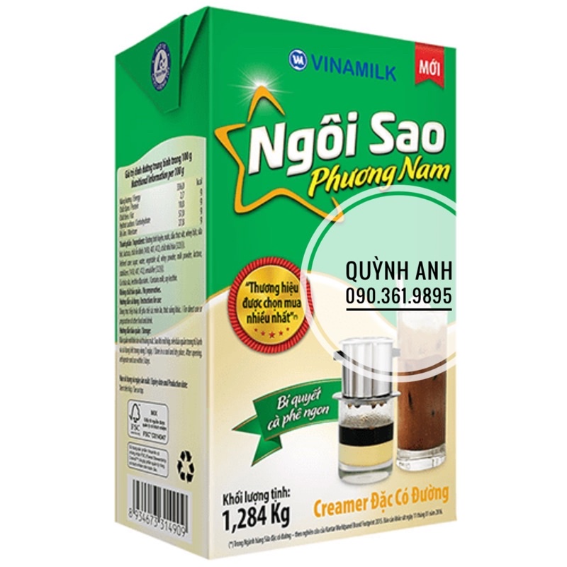 Sữa đặc Ngôi Sao Phương Nam hộp giấy 380gr/ 1,248kg