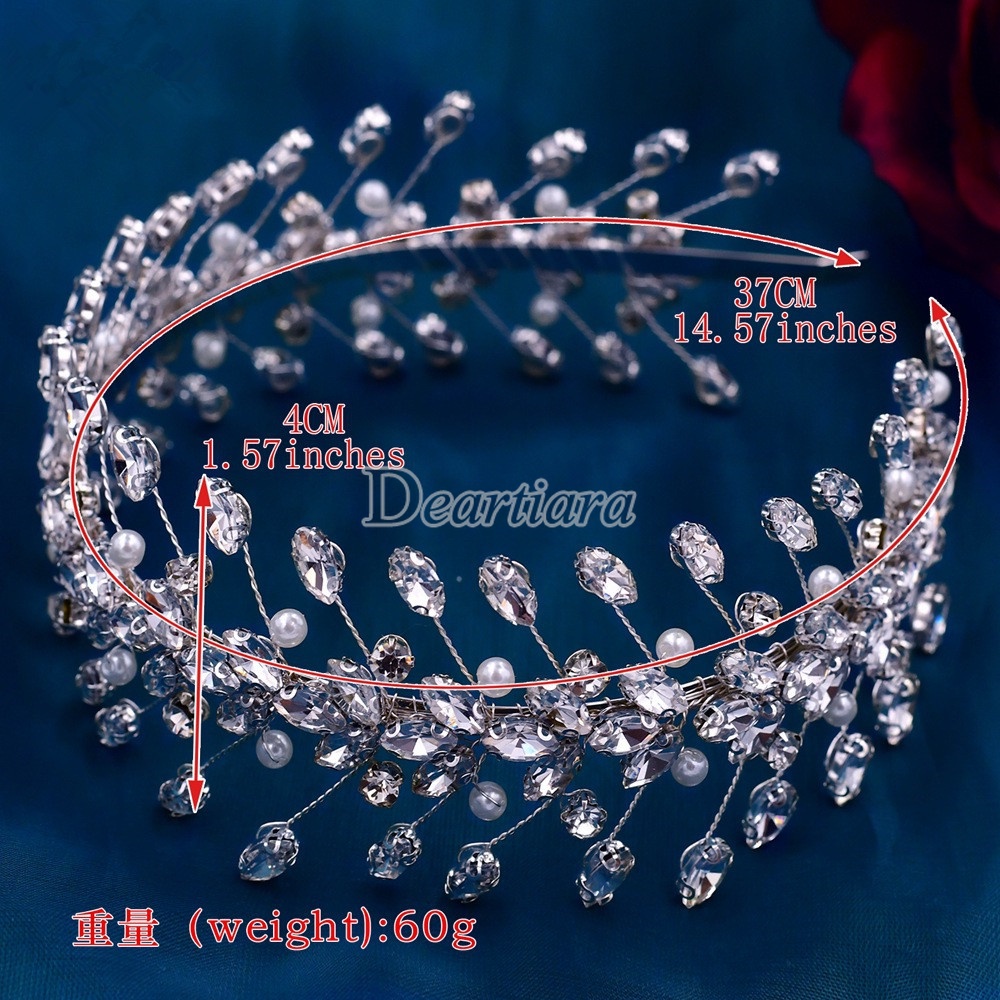 Cài Tóc Hình Giọt Nước Đính Đá Thời Trang Cho Cô Dâu