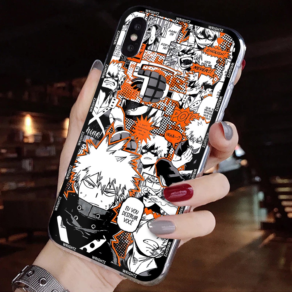 Ốp lưng iphone anime My Hero Academia Bakugo Kirishima phụ kiện điện thoại thời trang