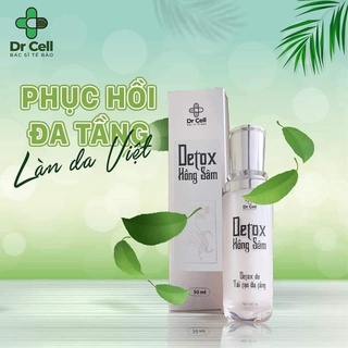 Detox Hồng Sâm DR CELL 50ml tái tạo da mờ thâm nám giảm mụn