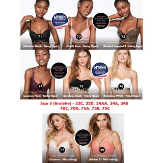 Áo bralette Victoria's Secret USA (hình 08) size S - 32C, 32D, 34AA, 34A, 34B, 70A, 70DD, 75A, 75B, 75C