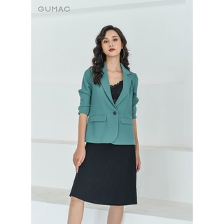 Chân váy len xòe dài gumac va9218