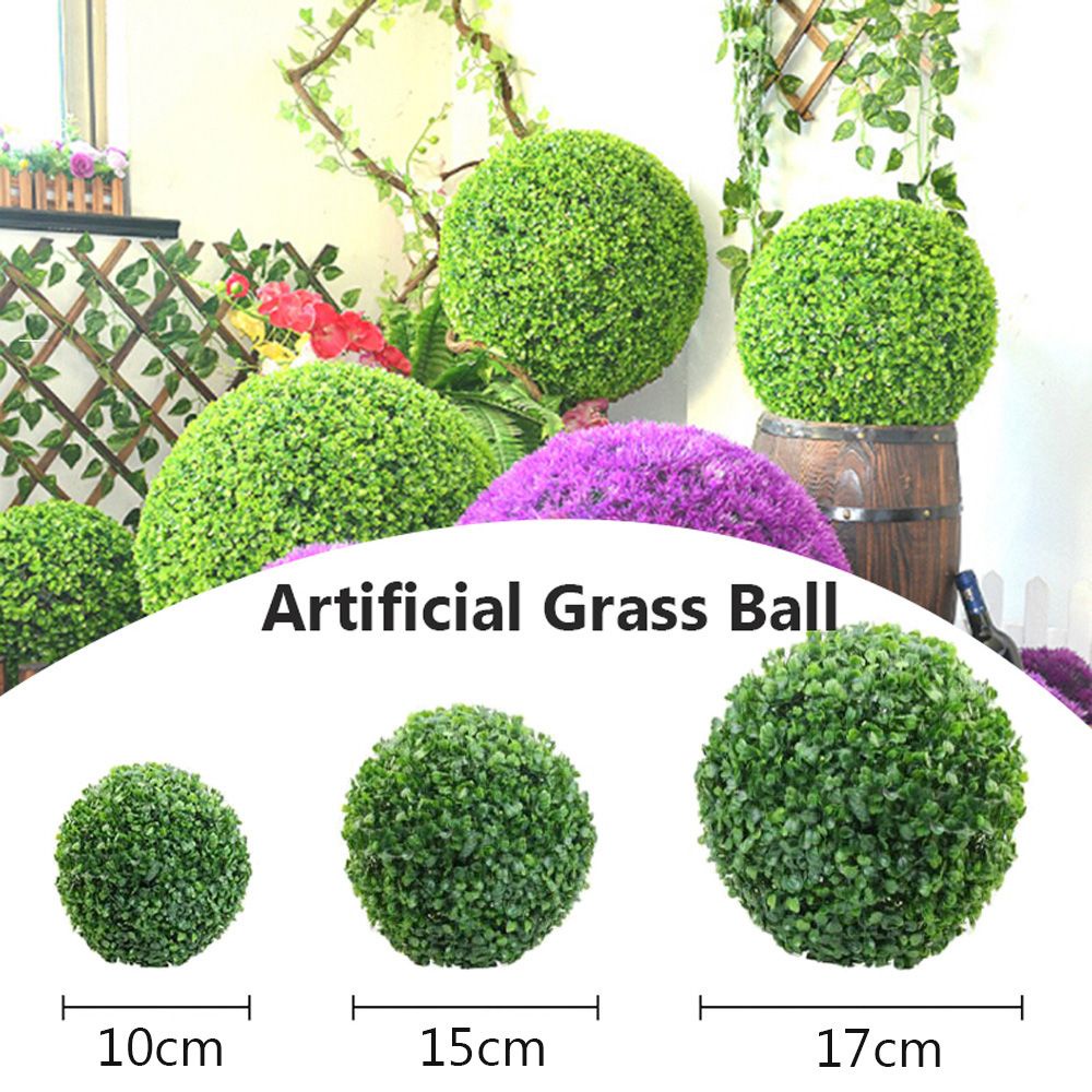 MXMIO Hanging Leave Ball Green Artificial Plant Grass Ball Party Yard Simulate Plastic Home Hotel Garden Decoration