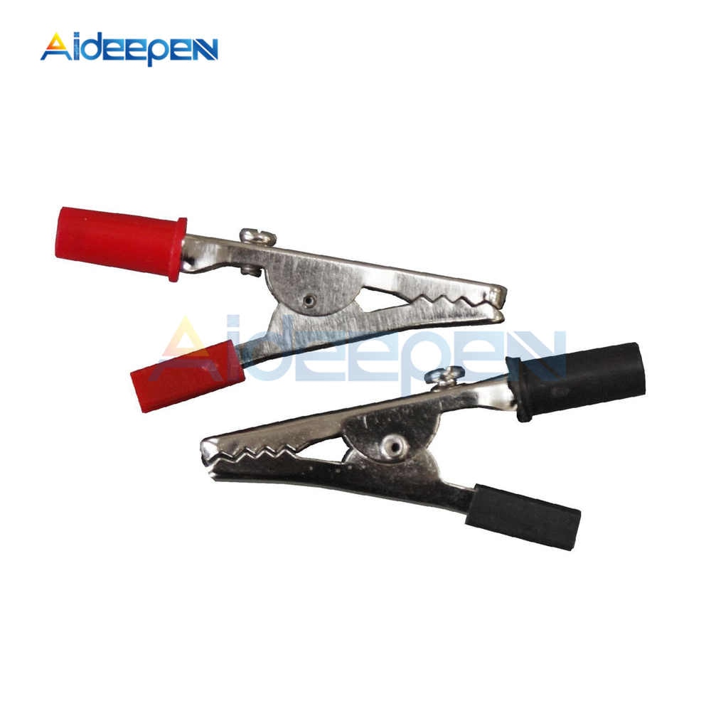 Set 10 Kẹp Cá Sấu 52mm Màu Đen Và Đỏ