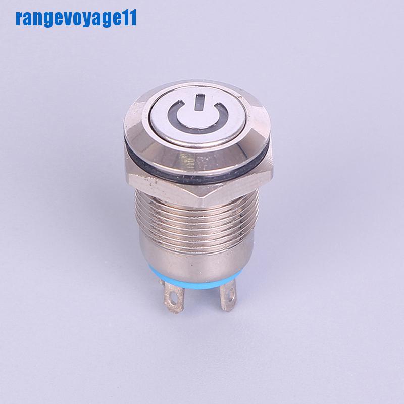 Nút Công Tắc Đèn Led 12mm 12v Bằng Kim Loại Chống Thấm