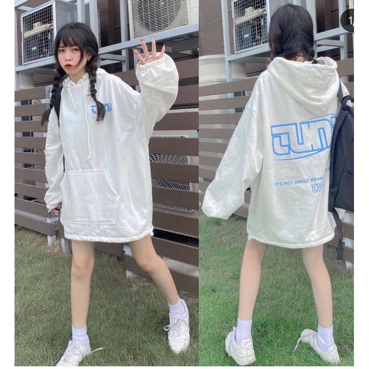 Áo Hoodie Thụng Dáng Rộng Unisex TUNI Dưới 68kg Chất Nỉ Bông Cotton - Uni Lót Lông