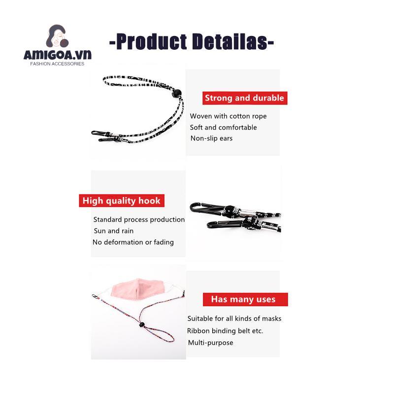 Dây Đeo Khẩu Trang Chống Thất Lạc Có Thể Điều Chỉnh