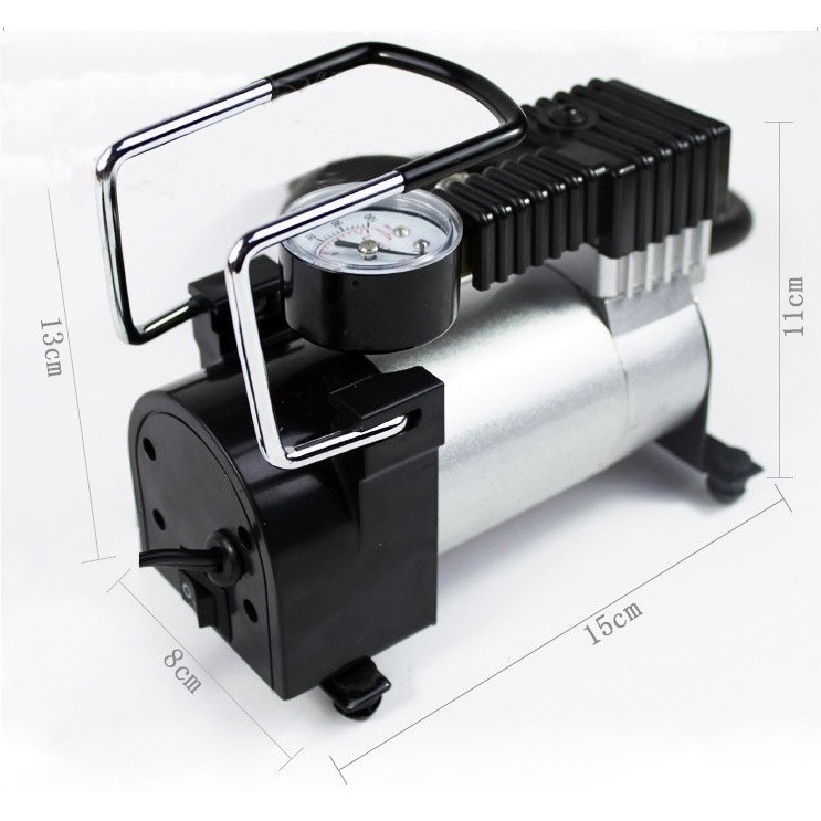 MÁY BƠM LỚP XE HƠI, XE MÁY SHU DIKA 12V -220V 150Psi CAO CẤP TIỆN LỢI MANG THEO - MÁY BƠM XE MINI NHỎ GỌN CÔNG SUẤT CAO
