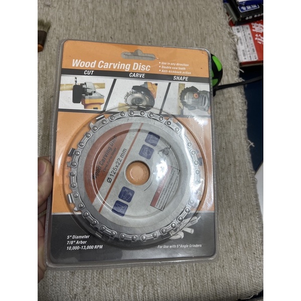 Lưỡi cưa gỗ dạng xích lắp máy mài 125mm