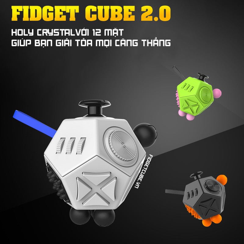 Fidget Cube Thế Hệ 2 12 Mặt (Holy Crystal) – Nhiều Màu