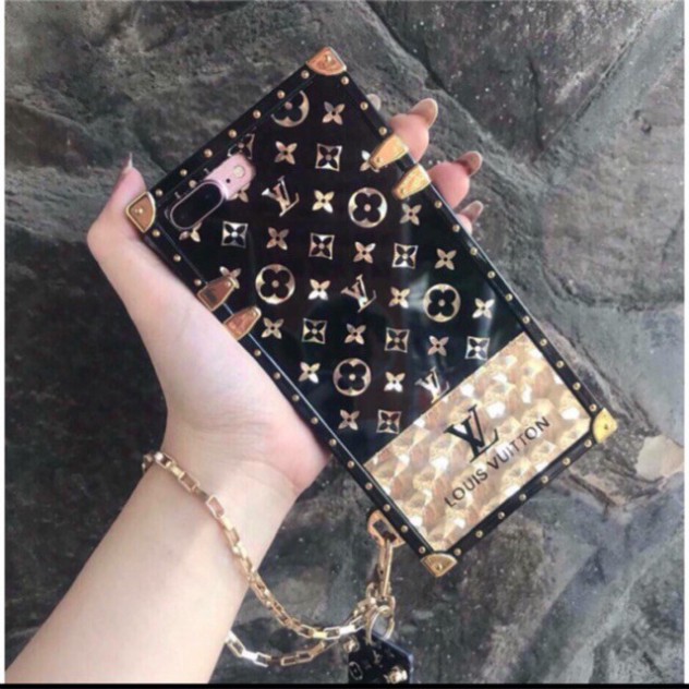 [ CÓ 11 12 ] ỐP HÀNG HIỆU LV Tráng Gương Xà Cừ Fulbox KÈM Dây, iPhone 6 6s 7 8 plus X XS MAX 11 12 13 14 PRO / MAX
