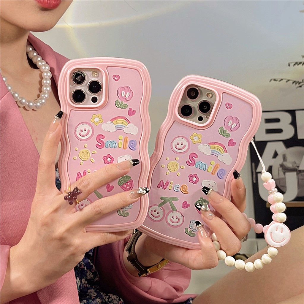 Ốp Điện Thoại Họa Tiết Cô Gái Cầu Vồng Dễ Thương Cho iPhone 13 12 11 X Xr Xs Pro Max SNSL9