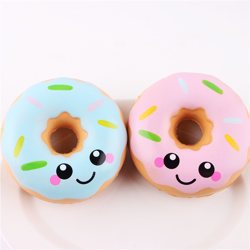 Đồ Chơi Squishy Bánh Donut Hạnh Phúc Kích Thước 10cm Chậm Tăng Tặng Kèm Bao Bì