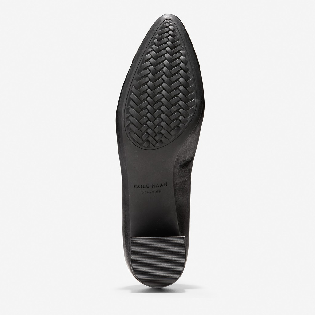 Giày Cole Haan The Go-To Block Heel Pump Black Leather (45mm)