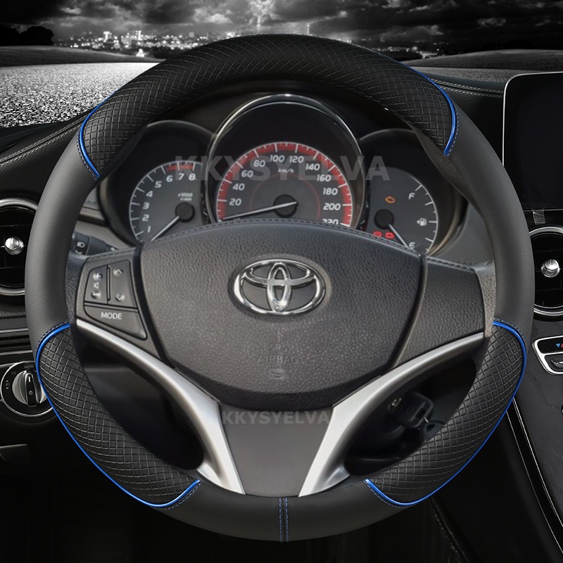 Bọc Vô Lăng Bằng Da Cho Xe Hơi Toyota Vios Altis Rush Avanza Vellfire Innova Hilux Wish Yaris