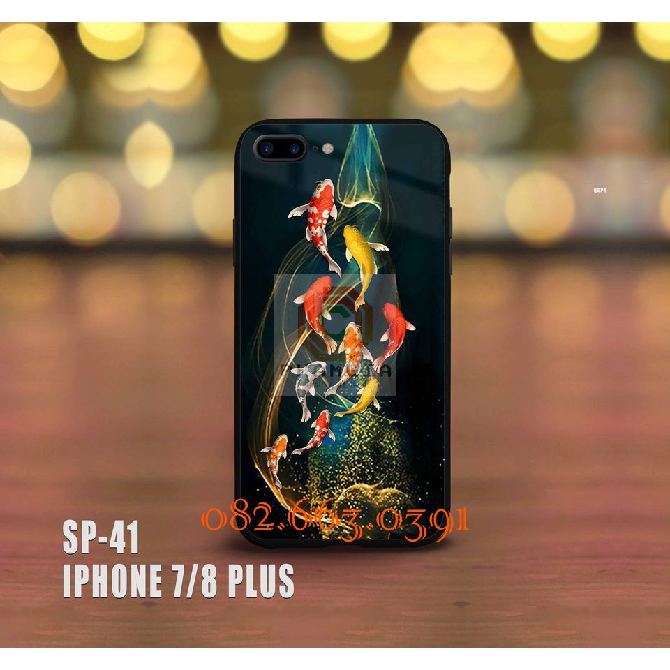 Ốp kính IP 7plus/ 8plus tráng gương hình cá koi siêu đẹp