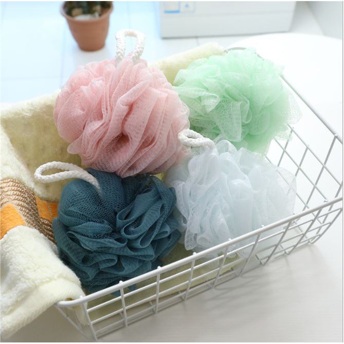 Bông Tắm Tròn Tạo Bọt Vải Lưới Mềm Mại Cao Cấp Tẩy Tế Bào Chết